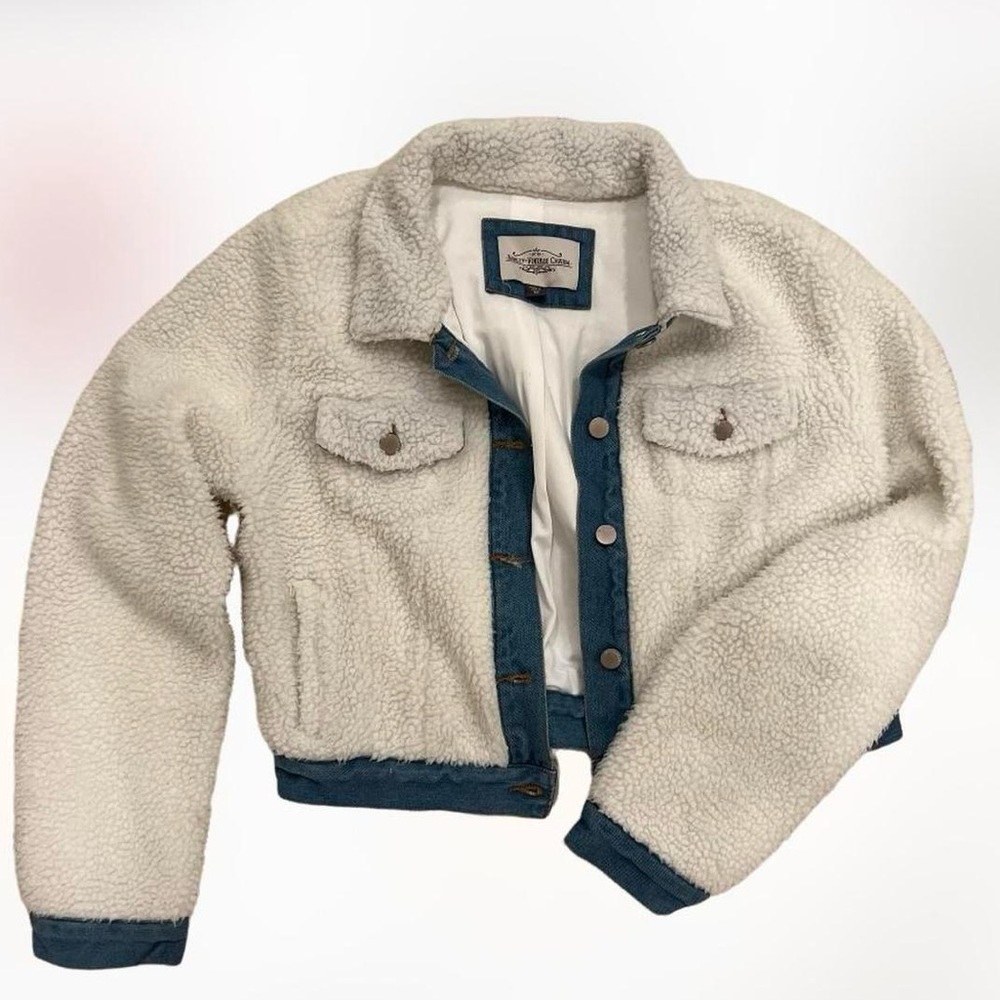 Ashley vintage charm denim Sherpa jacket